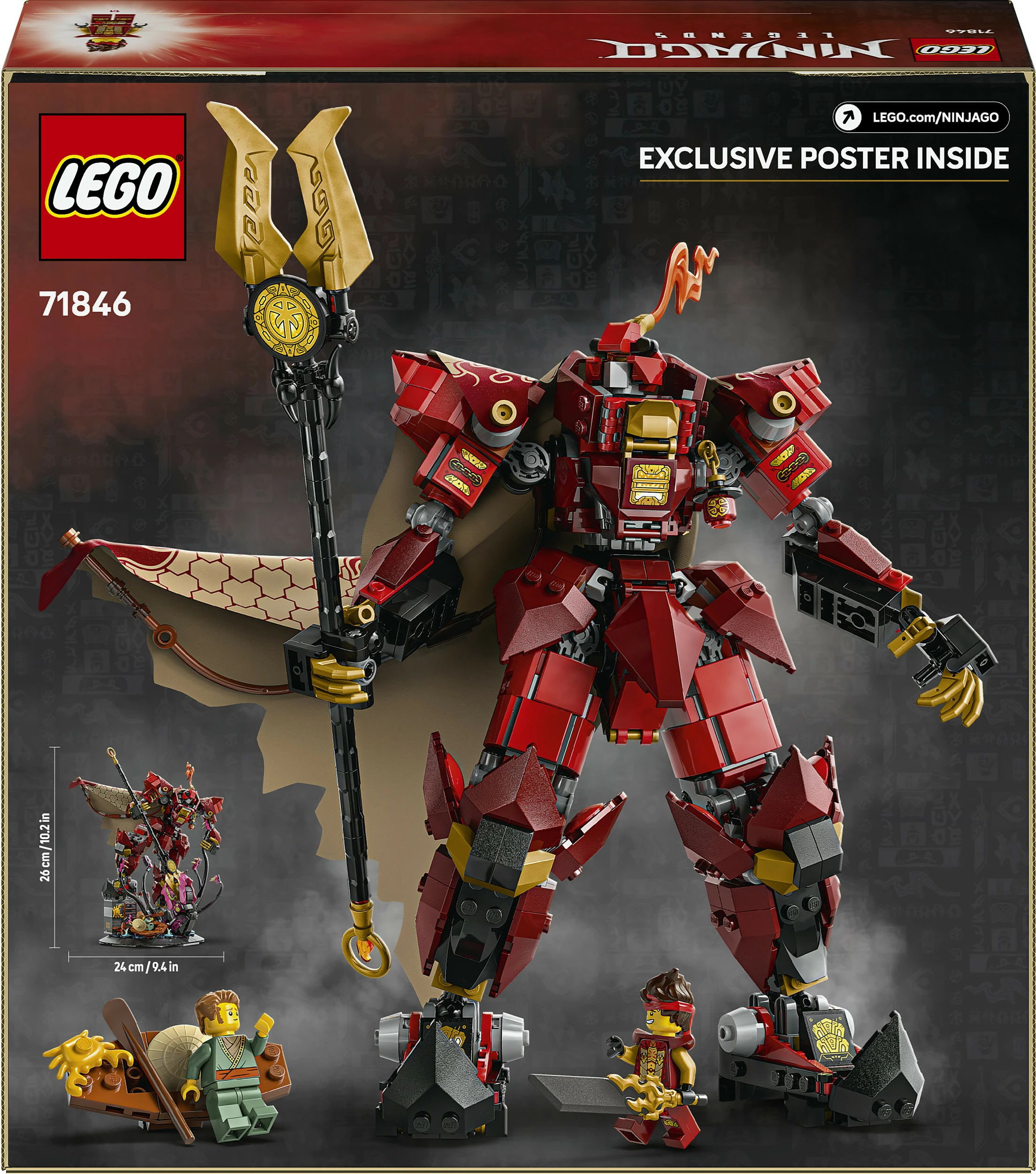 Set ndërtimi LEGO NINJAGO The Fire Knight Mech 71846, 996 copë, 14+, shumëngjyrësh