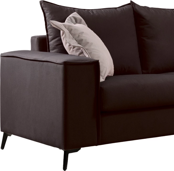 Set divanësh Verona 2 copë, ngjyrë gri e errët me jastëkë ngjyrë bezhë