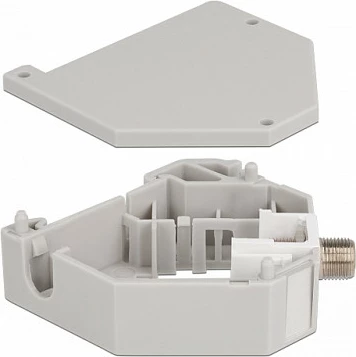 Adapter DIN rail DeLOCK, Keystone F femër në F femër, gri