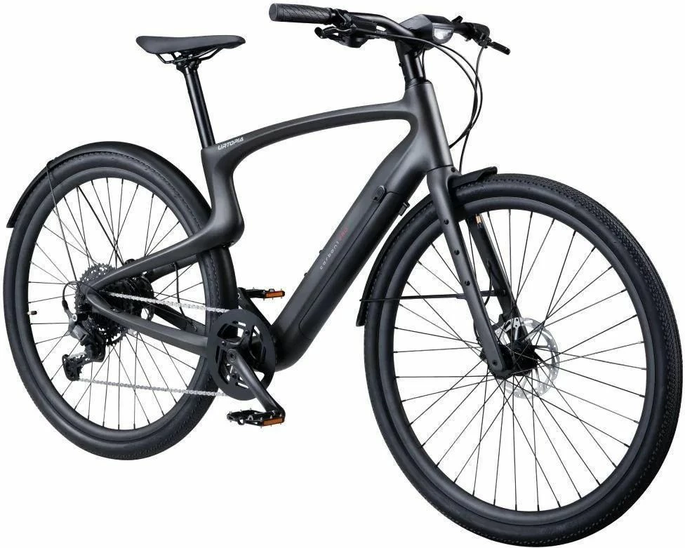 Biçikletë elektrike Urtopia Carbon 1 Pro, madhësia M (170-185 cm), e zezë