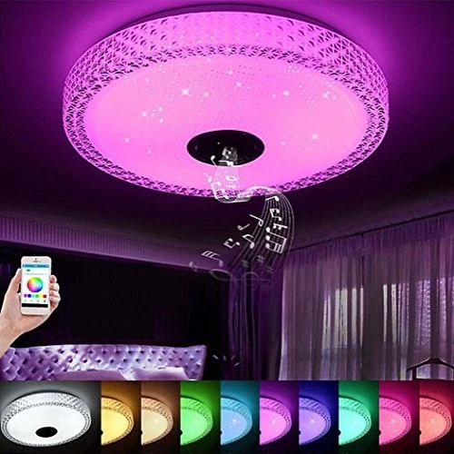 Ndriçues plafoni LED RGB – 40 cm, me Bluetooth dhe aplikacion mobil