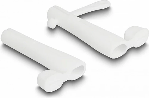 Kapak mbrojtës pluhuri DeLOCK për USB Type-C dhe Apple Lightning, set 2 copë, i bardhë
