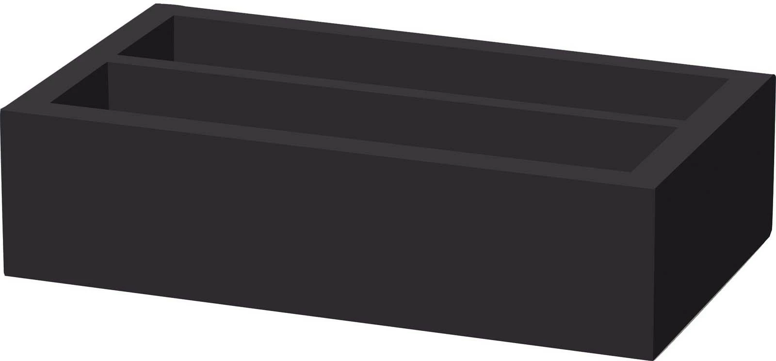 Kuti për takëme me dy ndarje, Fine Dine, Madeira Black, dru, 275x165x60 mm, e zezë