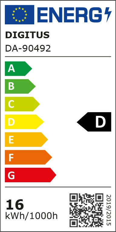 Llambë tavoline LED Digitus 80cm, 16W, 2400lm, e zezë