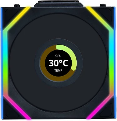 Ventilatorë për kasë Lian Li UNI FAN SL Wireless LCD 120 ARGB Reverse Blade, 120mm, 3-pack, zi