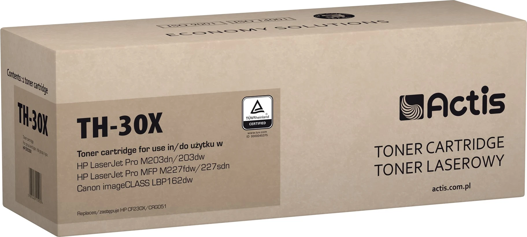 Toner zëvendësues Actis TH-30X për printer HP, i zi