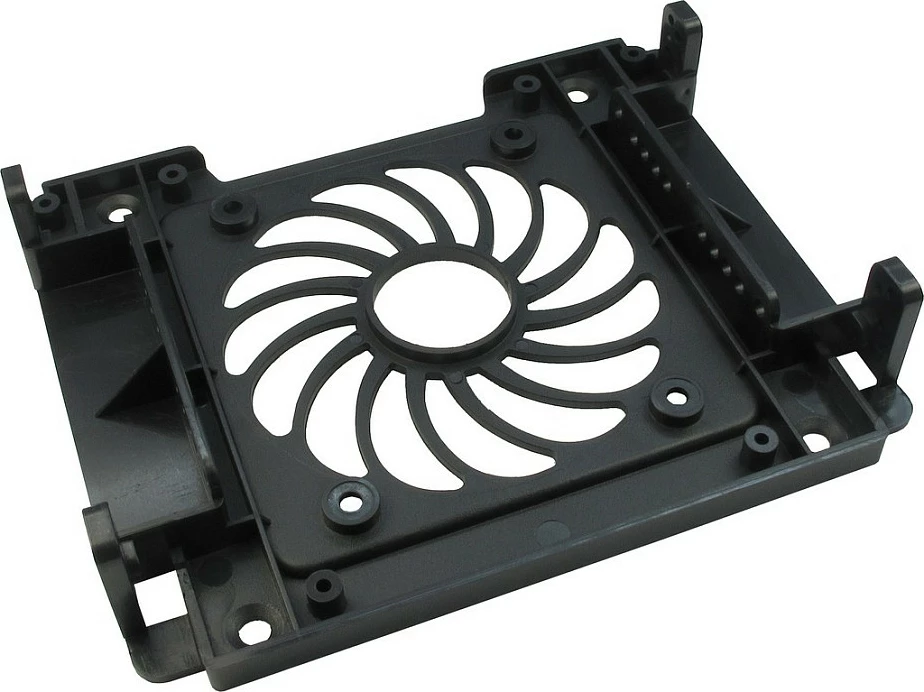 Kornizë montimi Inter-Tech Einbaurahmen 1x5.25", për 1x2.5"/1x3.5" dhe ventilator 120mm, e zezë