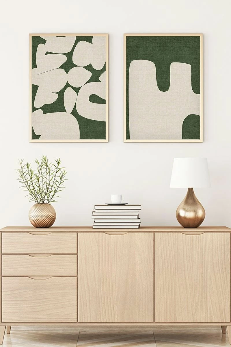 Pikturë dekorative me kornizë MDF (2 copë), Wallity, Huhu202, 50x70cm