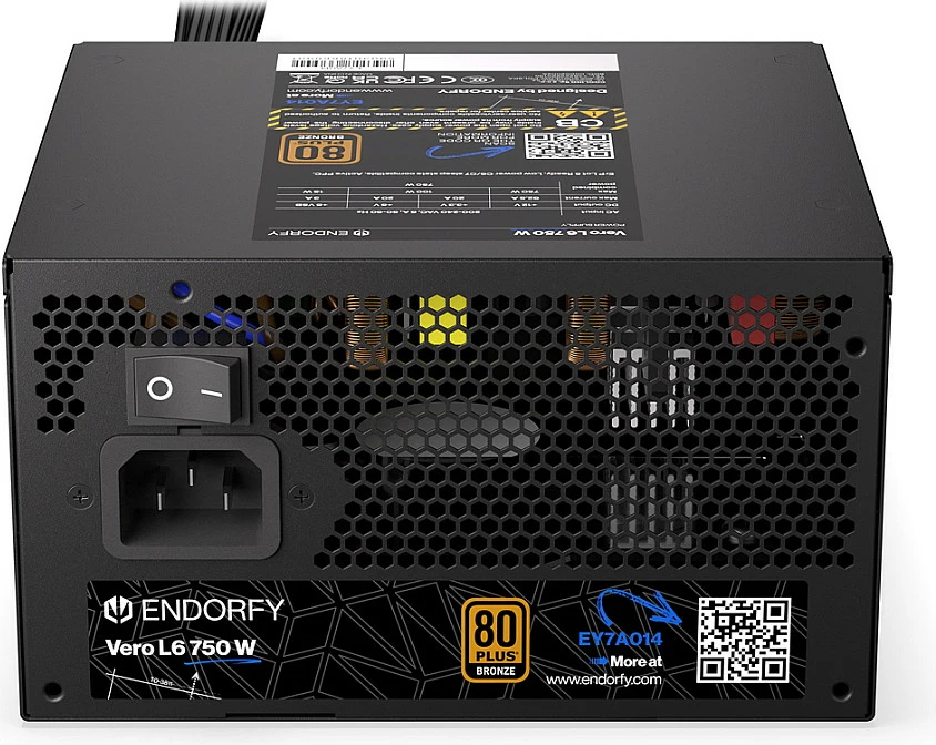 Furnizues rryme Endorfy Vero L6 750W, 80 PLUS Bronze, ATX 3.1, e zezë