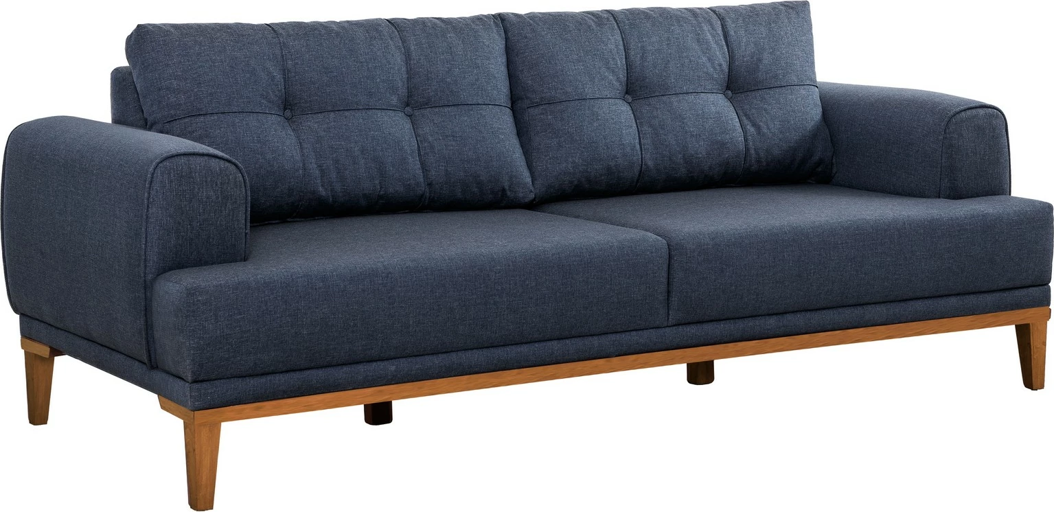 Set divanësh Atelier del Sofa, Vina, ngjyrë kaltër e errët, këmbë druri Atlantic Pine