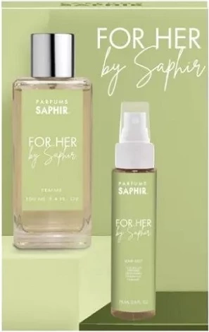 Eau de Parfum set për femra Saphir For Her 100ml + Hair Mist 75ml