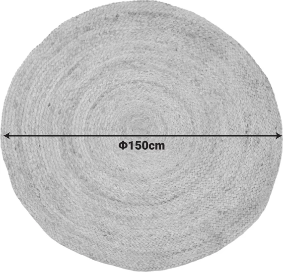 Qilim Solon, bezhë, jute natyrale, D150x1cm