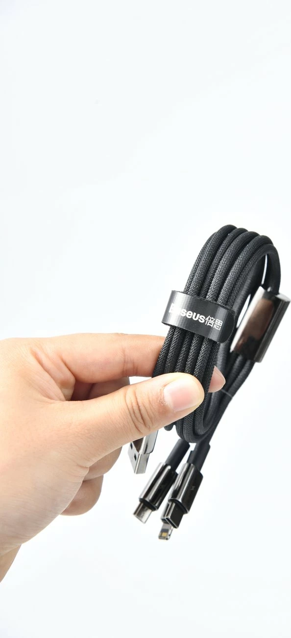 Kabllo Baseus Tungsten Gold USB-A në USB-C 2m, 100W, e zezë