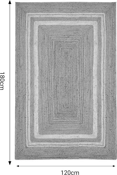 Qilim Mazir Inart, ngjyrë bezhë-ekru, jute, 120x180x1cm