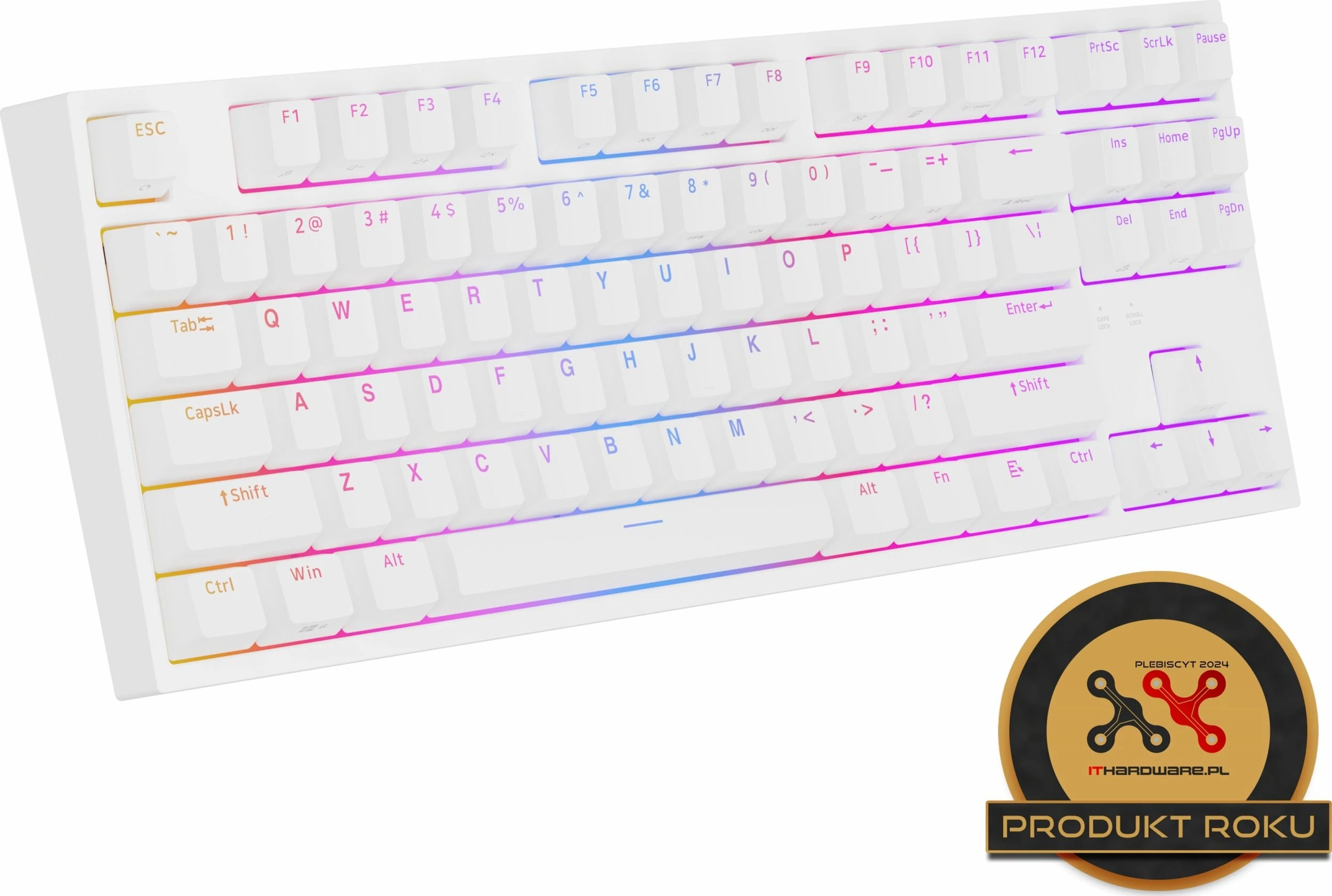 Tastierë mekanike GENESIS Thor 404 TKL NKG-2070, Gateron Yellow Pro, Hot-Swap, RGB, US layout, e bardhë