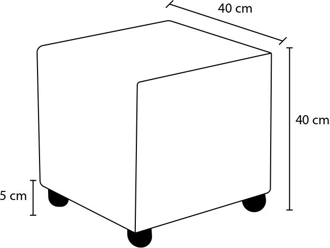 Puf Atelier del Sofa, ngjyrë e verdhë, Olimpos