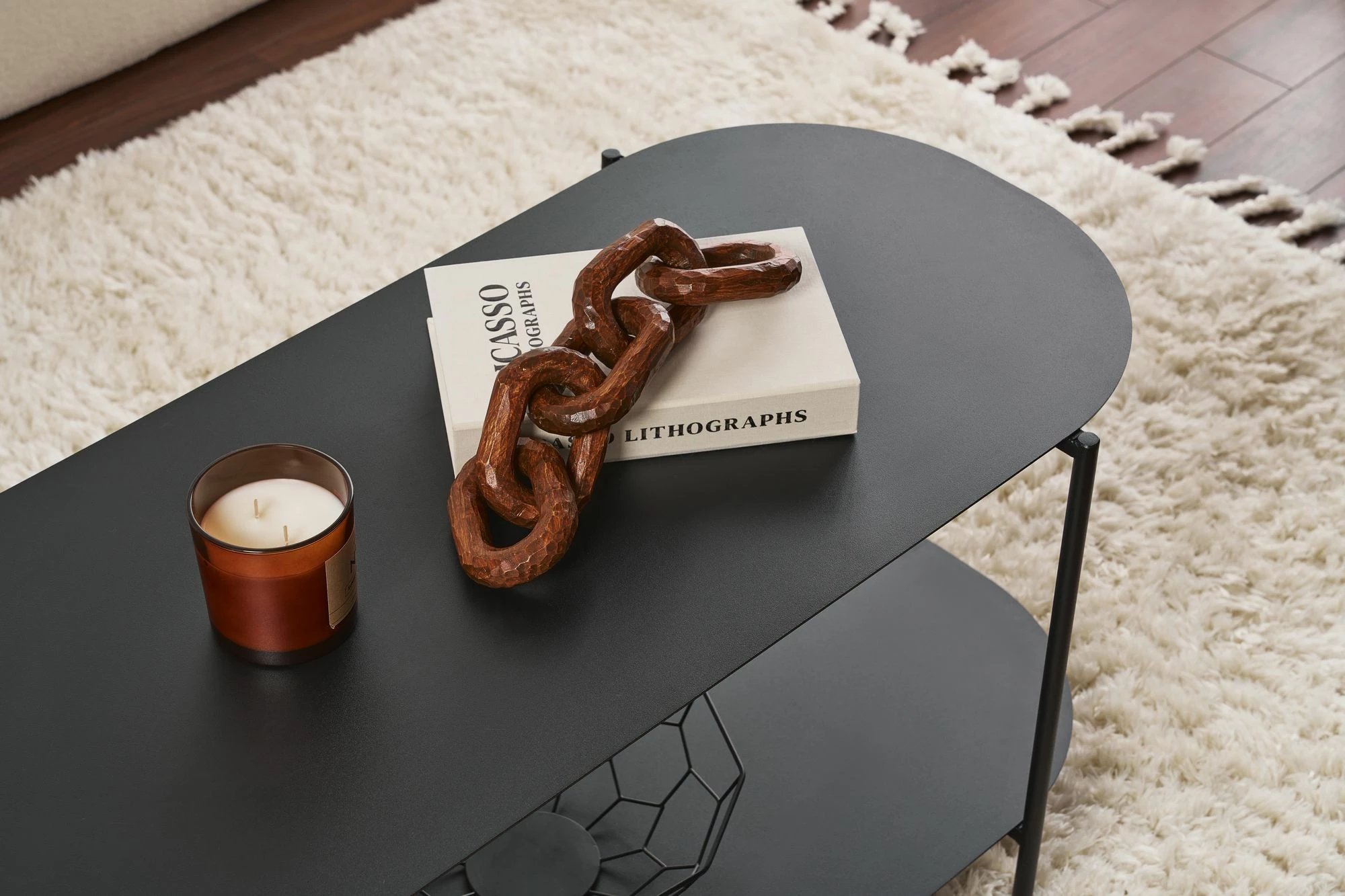 Tavolinë kafeje Skye Decor, SHB-014, ngjyrë e zezë