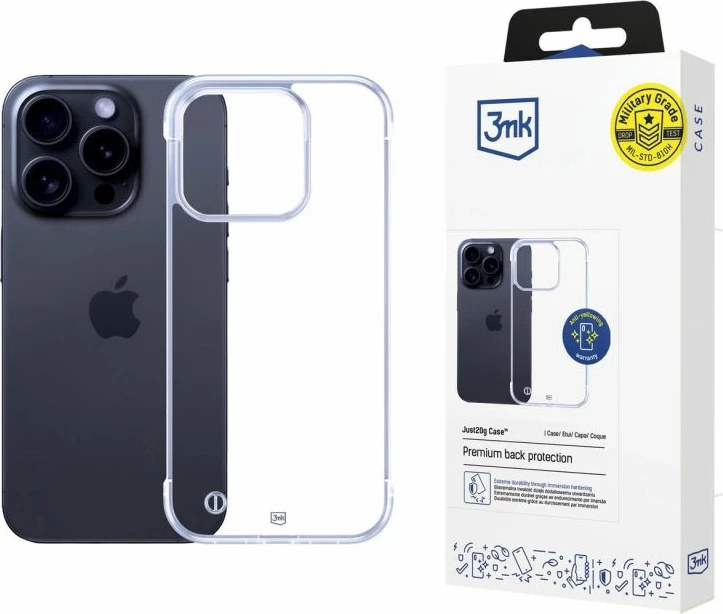 Mbështjellëse për iPhone 15 Pro Max 3mk Just20g, transparente