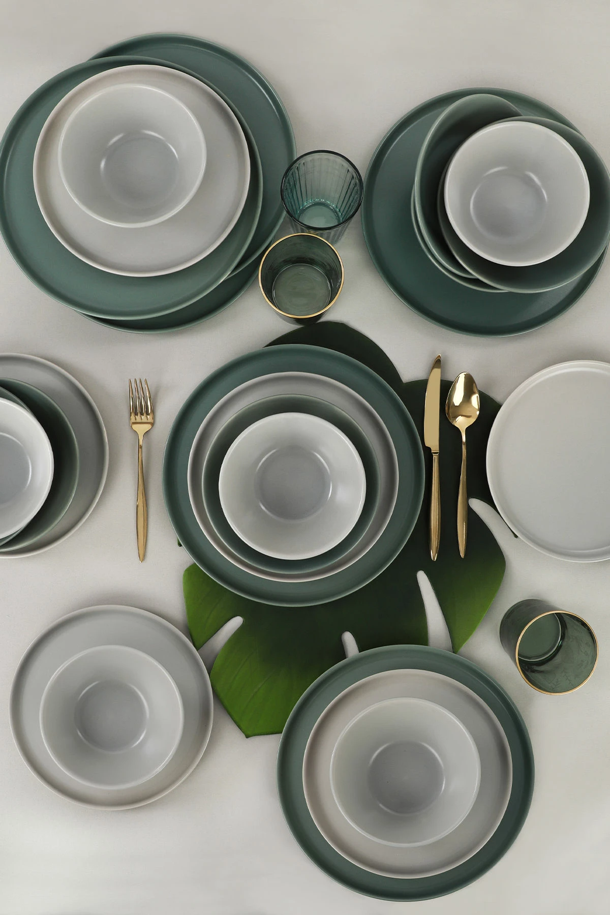 Set enësh për drekë prej qeramike, 24 copë, Hermia Concept, TY039124FX90A000000MAET000