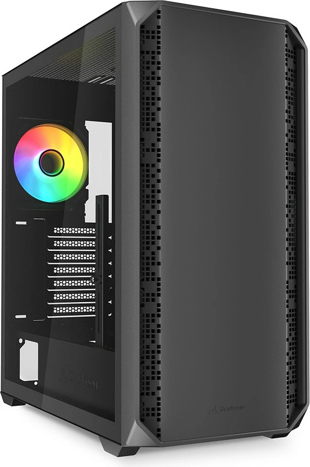 Kasë Sharkoon AK2 RGB, ATX, 1x xham, e zezë