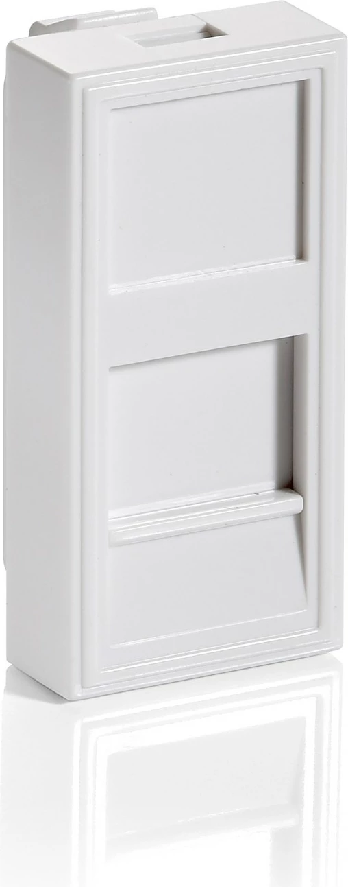 Insert modular francez Equip, 1-port, plastikë, i bardhë