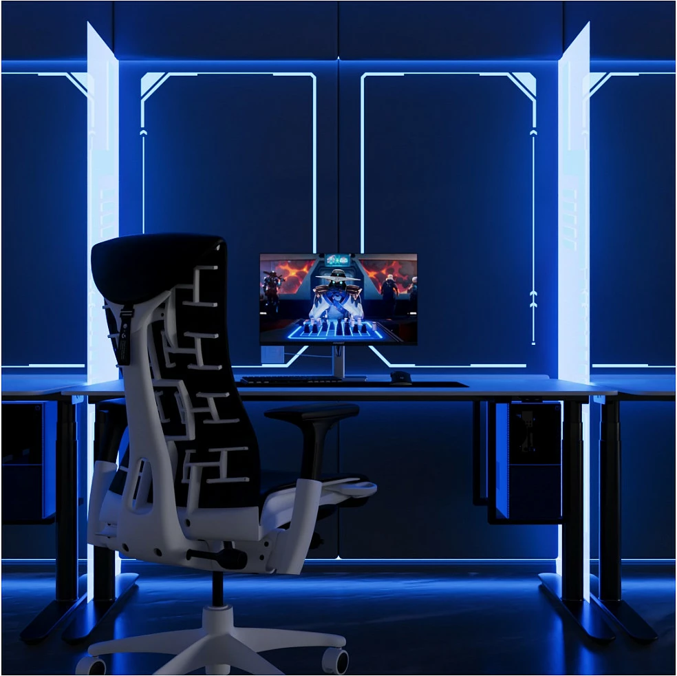 Monitor gaming JapanNext 27" Full HD 1920x1080, FreeSync, altoparlantë, zi/argjendtë