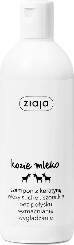 Shampon për femra Ziaja me qumësht dhie dhe keratinë për flokë të ashpra e pa shkëlqim, 400ml