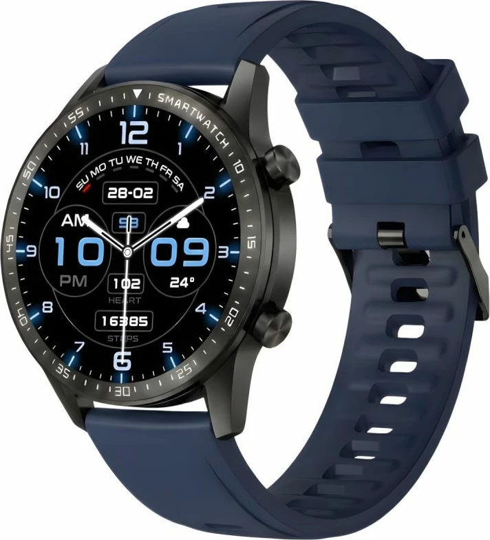 Smartwatch Gravity GT10-5, e zezë, 2 rripa