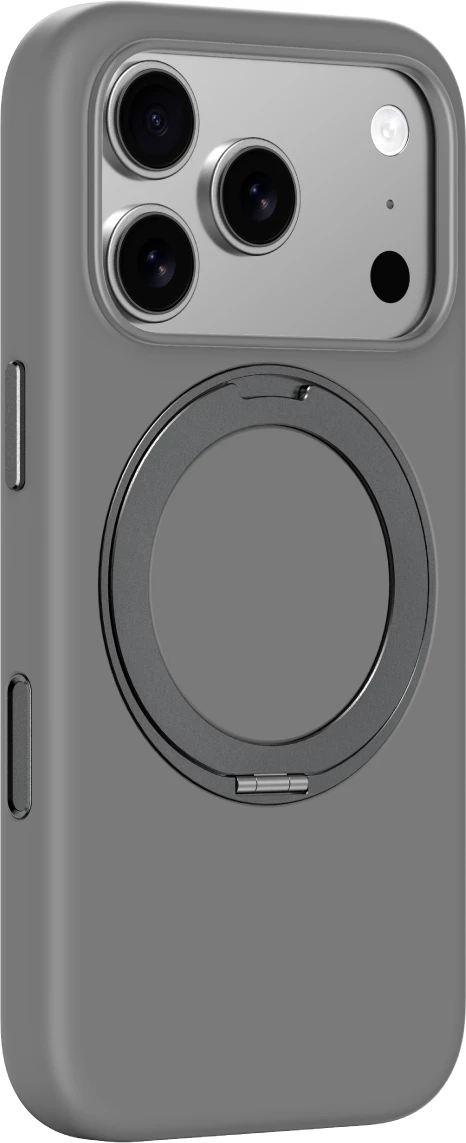 Mbështjellës AmazingThing Cloudie për iPhone 17 Pro, me mbajtëse, MagSafe, Gri