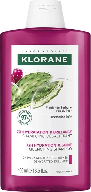 Shampon për femra Klorane 72H Hydration & Shine Moisturizing Fig Opuntia, 400ml
