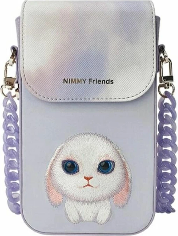 Çantë telefoni Nimmy Big Eyed Pet 2.0 Rabbit, vjollcë