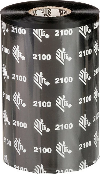Ribon termotransfer Zebra 2100, Wax, 10.2cm x 450m, 12 copë, i zi