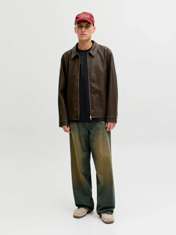 Maicë për meshkuj Jack&Jones JJEBARRON TEE SS O-NECK NOOS 12298906, e zezë [Madhësia: XS]