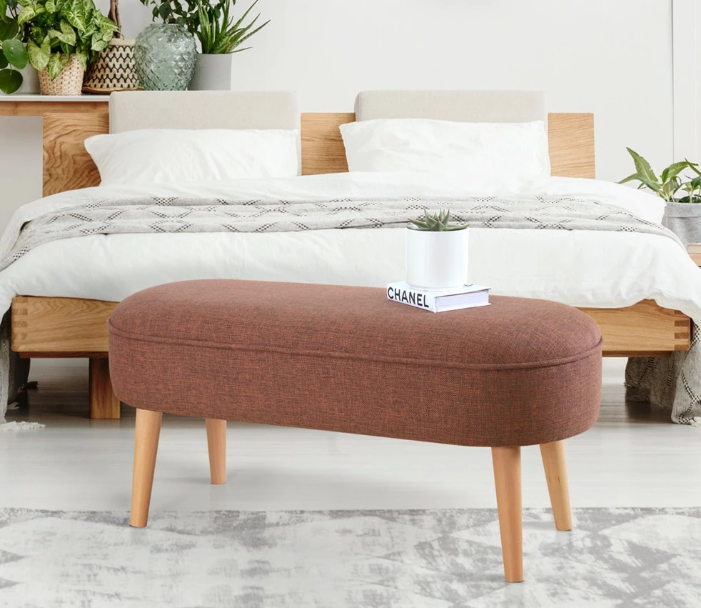 Puf Atelier del Sofa, liri, ngjyrë e kuqe e thellë