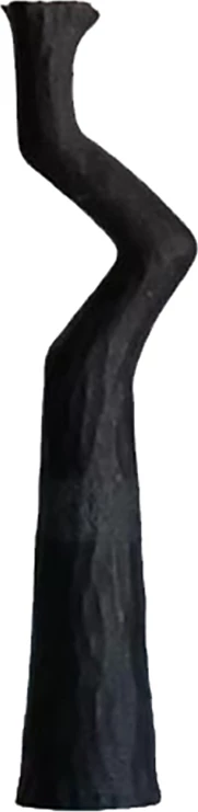 Vazo Emplir, polirezine, ngjyrë e zezë mat, 9x6x24cm