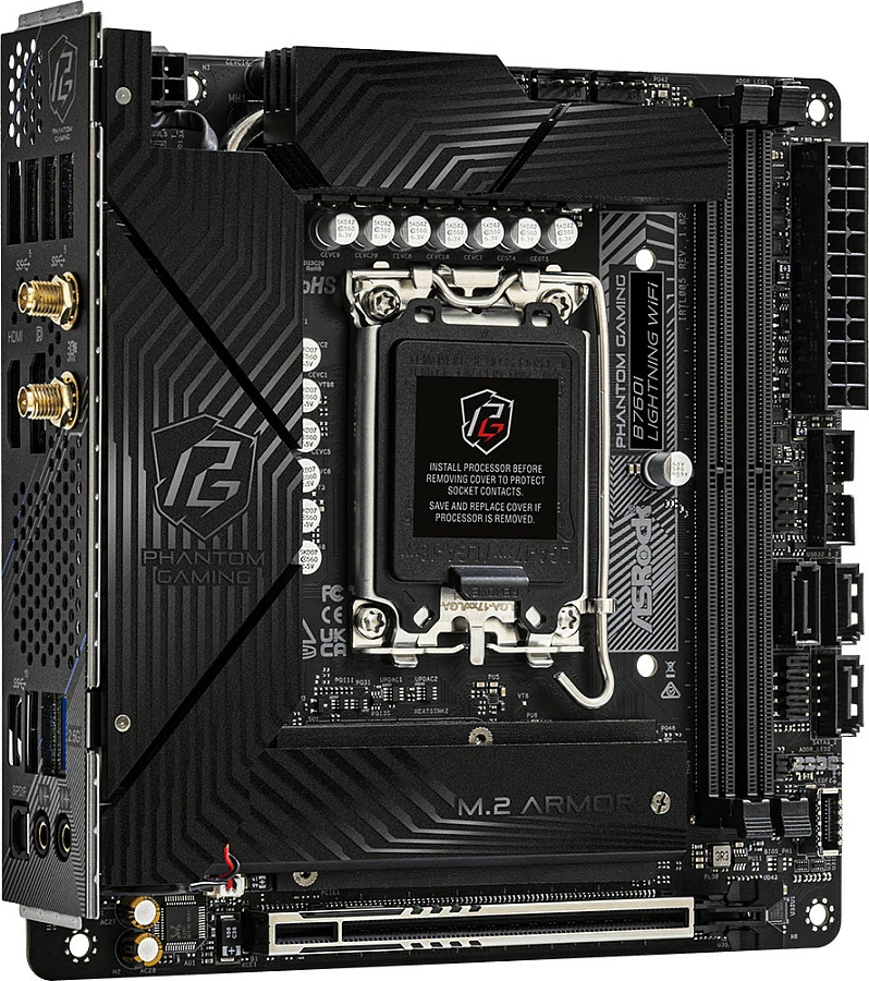 Pllakë amë ASRock B760I Lightning WiFi, Intel, LGA 1700, DDR5, mini ITX