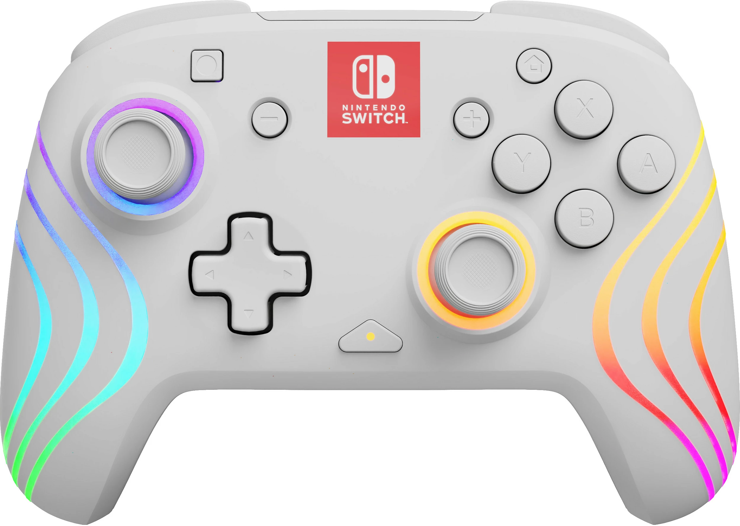 Gamepad PDP Afterglow Wave Wireless për Nintendo Switch/Switch OLED, RGB, i bardhë