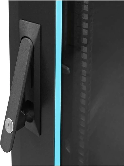 Kasë RACK Qoltec 54518, 19", 15U, 600x855x600mm, xham i fortë, këmbë + rrota, e zezë