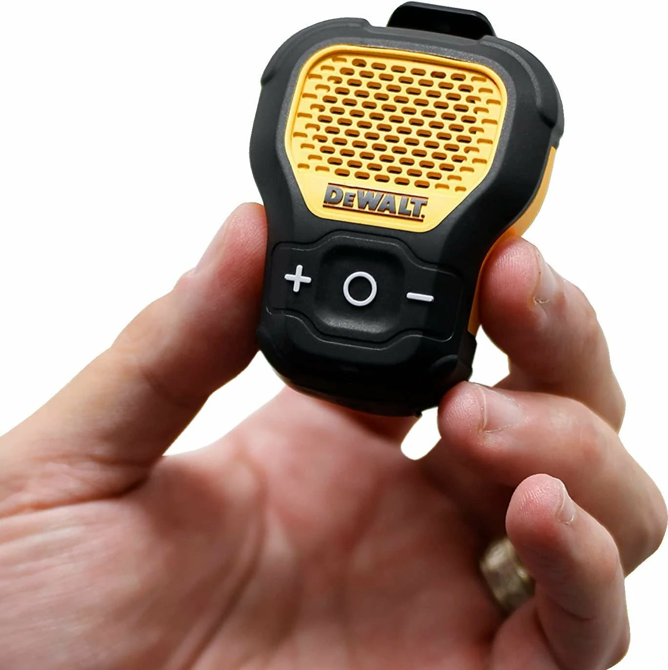 Altoparlant DeWalt Ultra Mini DXMA190-1148-DWG, Bluetooth 5.0, IP56, 10h bateri, me mikrofon, i verdhë