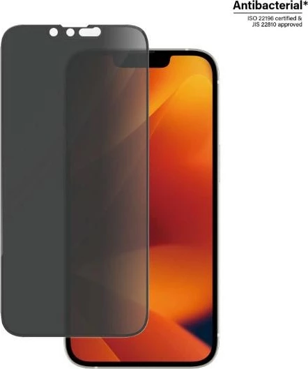 Mbrojtës ekrani PanzerGlass Ultra-Wide Fit Privacy për iPhone 14/13 Pro/13, xham i temperuar, Antibakterial