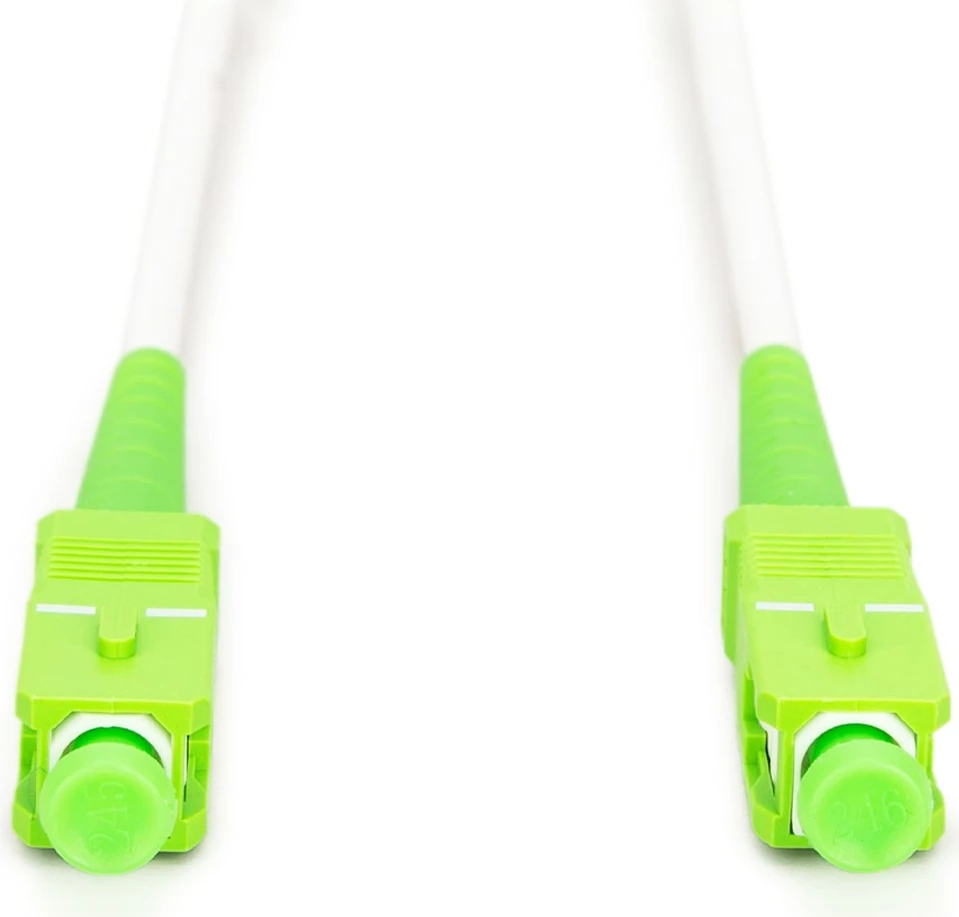 Kabllo optik Digitus LWL Patchkabel SCA-SCA 1m singlemode, gjelbër/bardhë