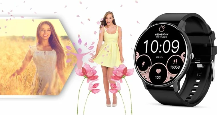Smartwatch Giewont për meshkuj, e zezë