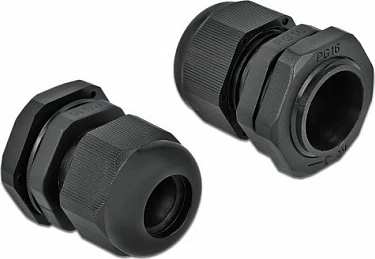 Glandë kablli DeLOCK PG16, IP68, për kabllo 14mm, 10 copë, e zezë