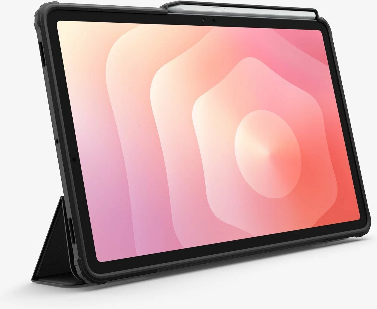 Mbështjellës folio për tablet Spigen Ultra Hybrid Pro për Samsung Galaxy Tab S11 11\" X730/X736, me stand, mbulim magnetik & 2 mbajtës S Pen, ngjyrë e zezë