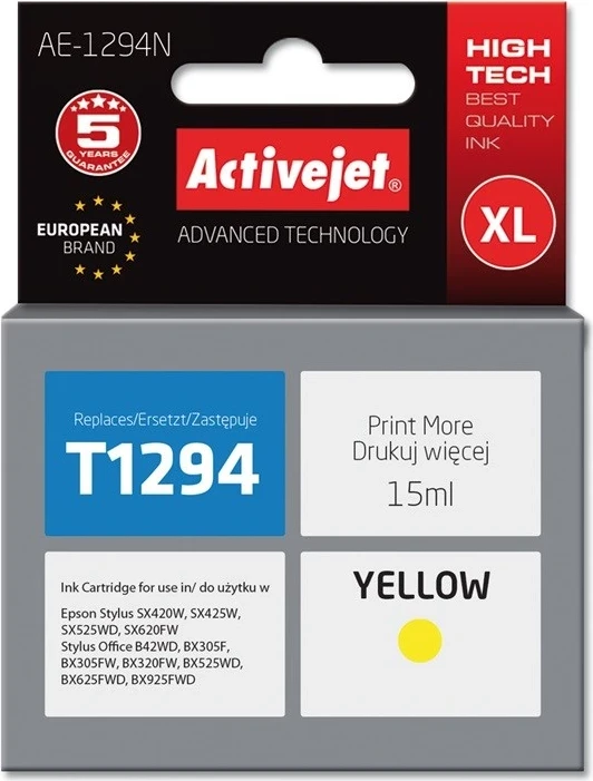 Ngjyrë zëvendësuese Activejet AE-1294N për printer Epson, 15 ml
