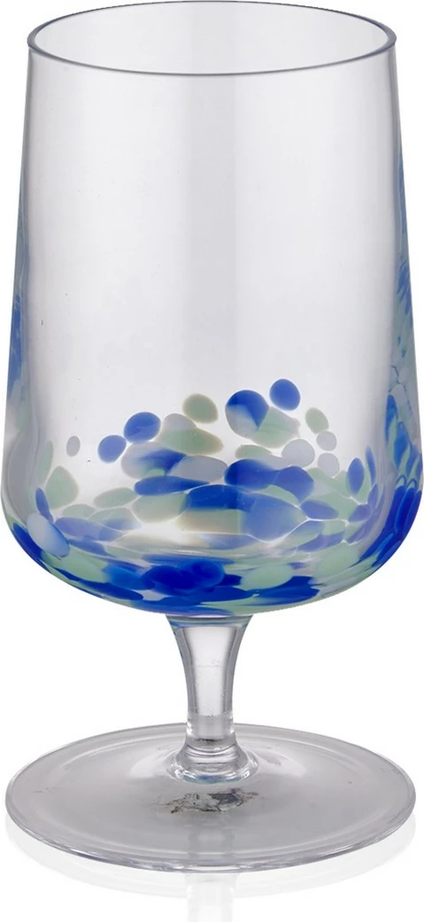 Gotë qelqi Hermia, BRD0049, blu, e bardhë, e gjelbër, 350ml