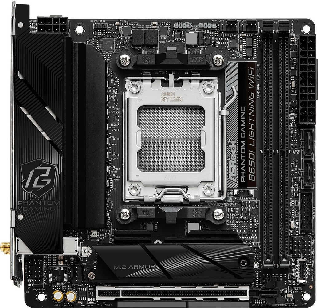 Pllakë amë ASRock B650I Lightning WiFi, Socket AM5, DDR5, Mini-ITX, e zezë