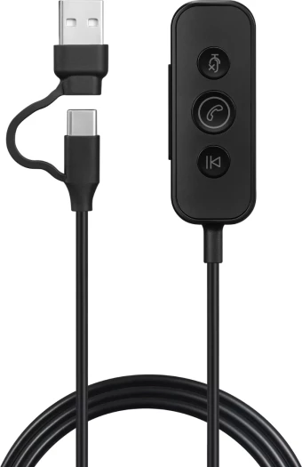 Kufje Sandberg 3in1 Office Headset Pro ENC (MPN 126-54), 3.5mm/USB-A/USB-C, me mikrofon, të zeza