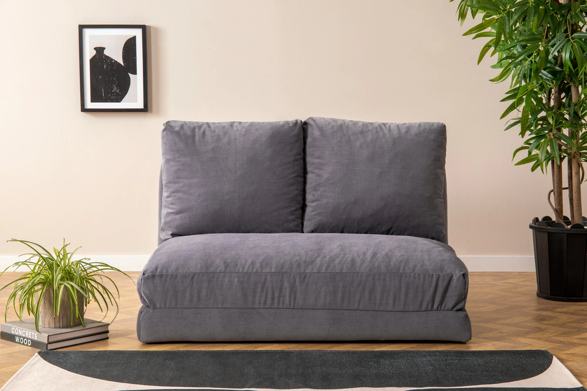 Divan-dyshek 2 vendesh, Atelier del Sofa, Taida, ngjyrë gri