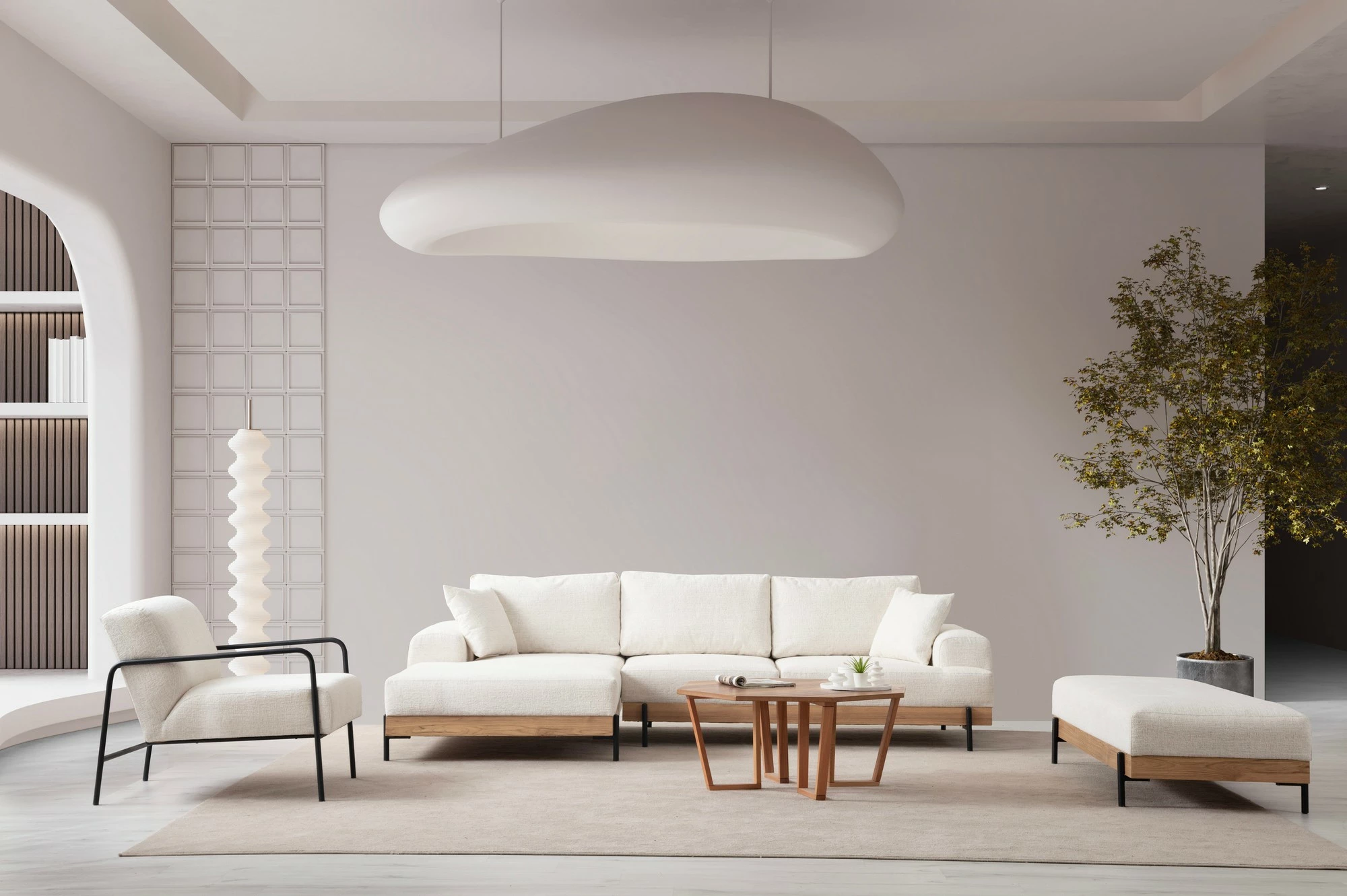 Këndare Atelier del Sofa, Eti Oak majtas, e bardhë